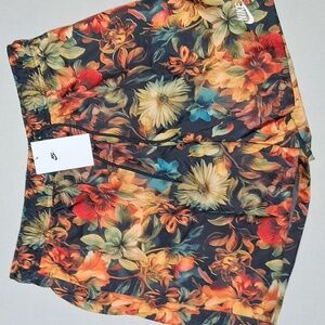 Nike Floral Shorts - Mesh-Lined Size-M NWT